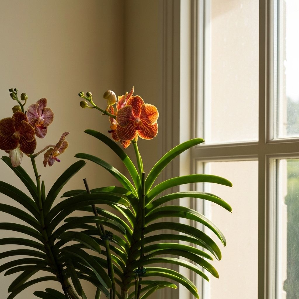 Orquídea com iluminação adequada