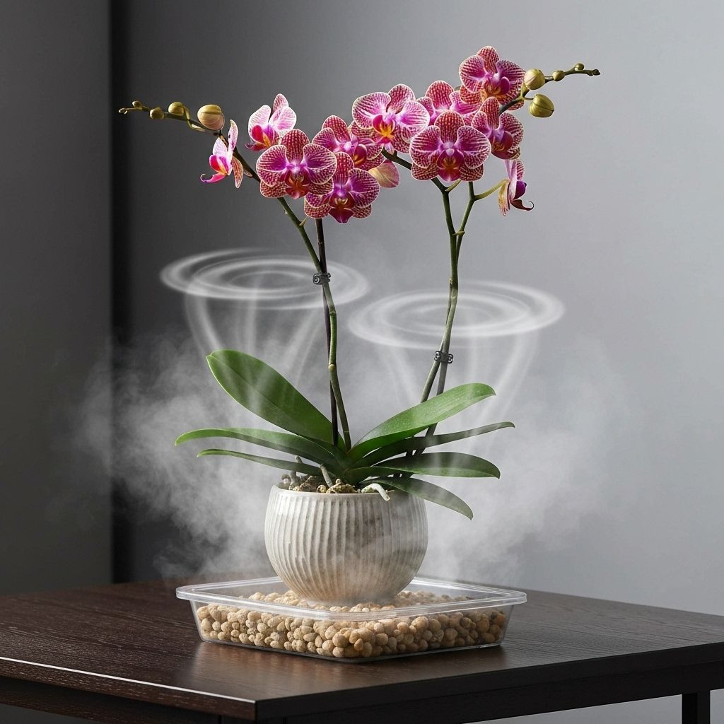 Umidade e ventilação para orquídeas