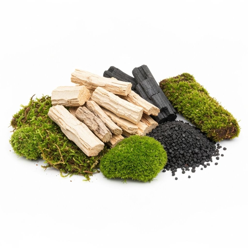 Materiais de substrato para orquídeas